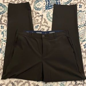 Mens Izod 34x32 Black Golf Pants